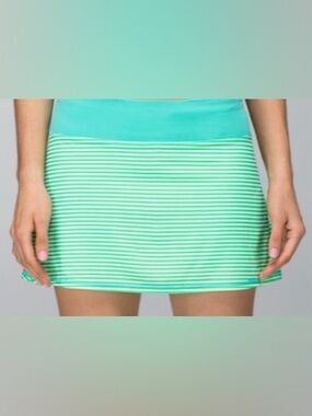 lululemon athletica Green Striped Skort